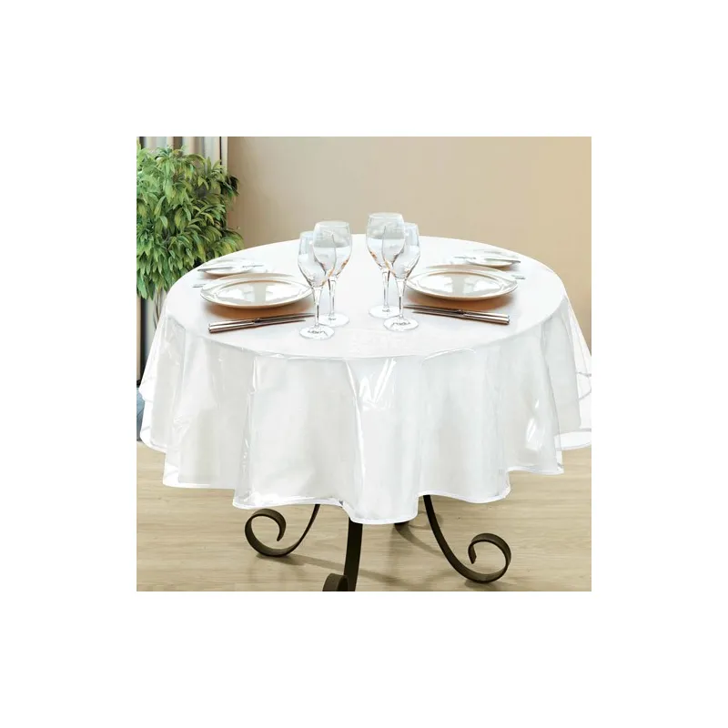 Protège-table transparent rond