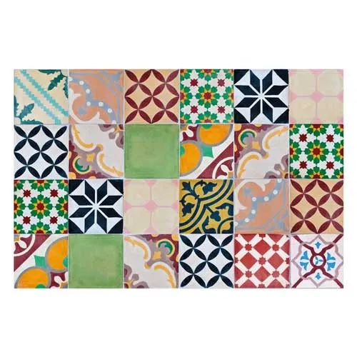 Tapis Vinyle Carreaux de ciment