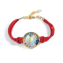 Bracelet médaillon Millefiori