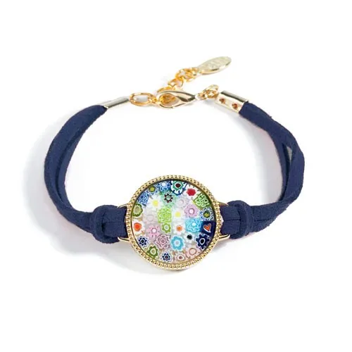 Bracelet médaillon Millefiori