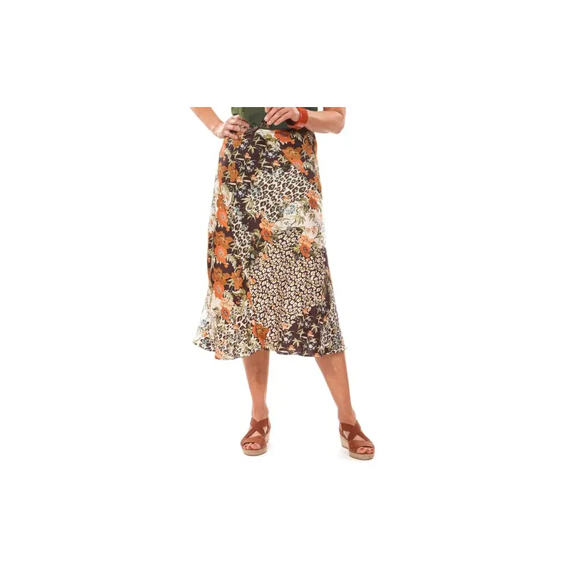 Jupe satin patchwork