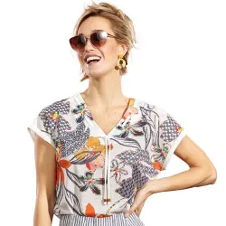 Tee-shirt fleurs de Bahia