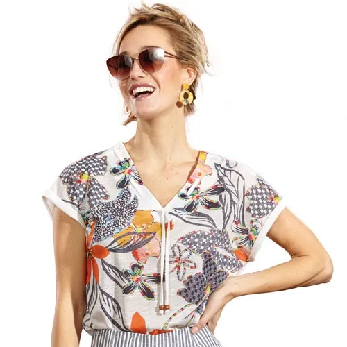Tee-shirt fleurs de Bahia