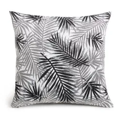 Housse d'oreiller Jacquard Feuillage noir BlanClarence®