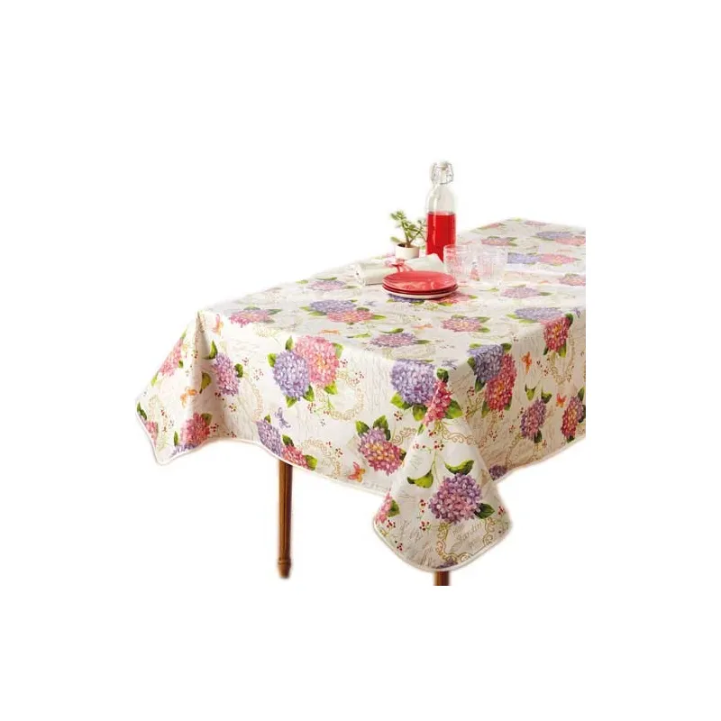 Toile cirée Hortensias rectangulaire