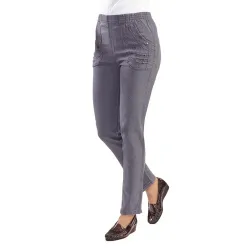 Denim extensible brodé