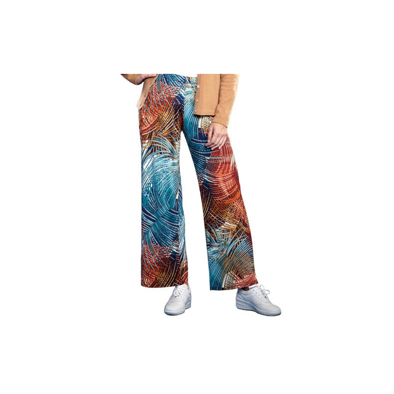 Pantalon fluide « ramages »