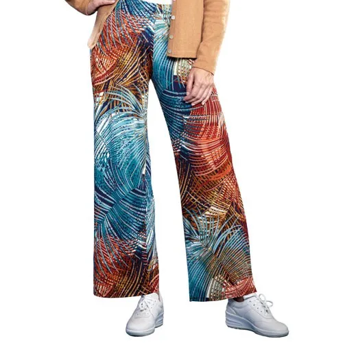 Pantalon fluide « ramages »