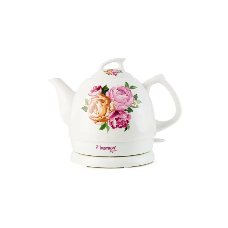 Théière céramique électrique « Pivoines »