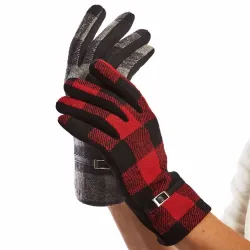 Gants carreaux - les 2 paires