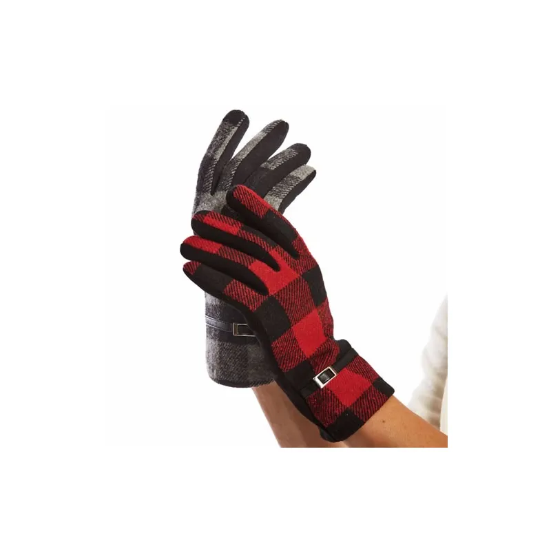 Gants carreaux - les 2 paires