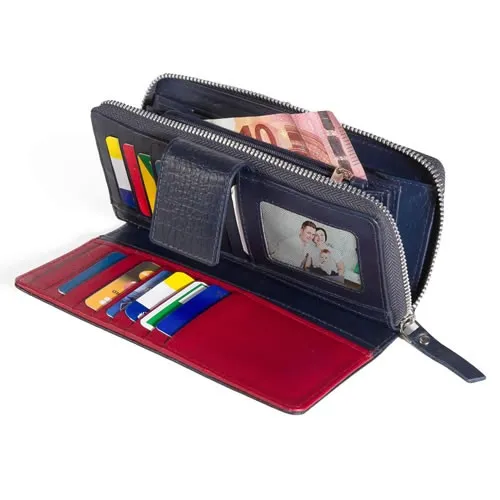Compagnon cuir « Croco » anti-RFID