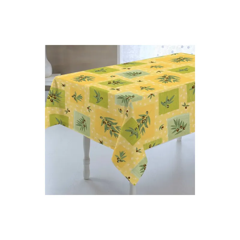 Toile cirée Olivier rectangulaire BlanClarence®