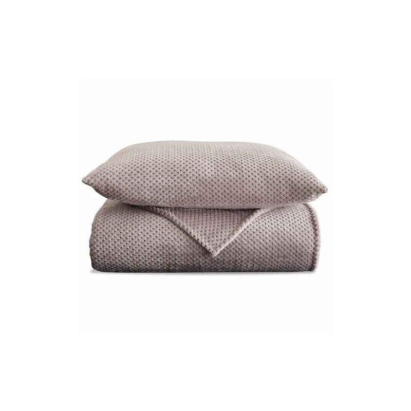 Jeté de lit et 2 taies Caresse BlanClarence®