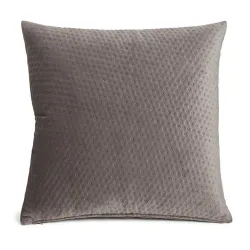 Housse d'oreiller velours chevrons taupe BlanClarence®