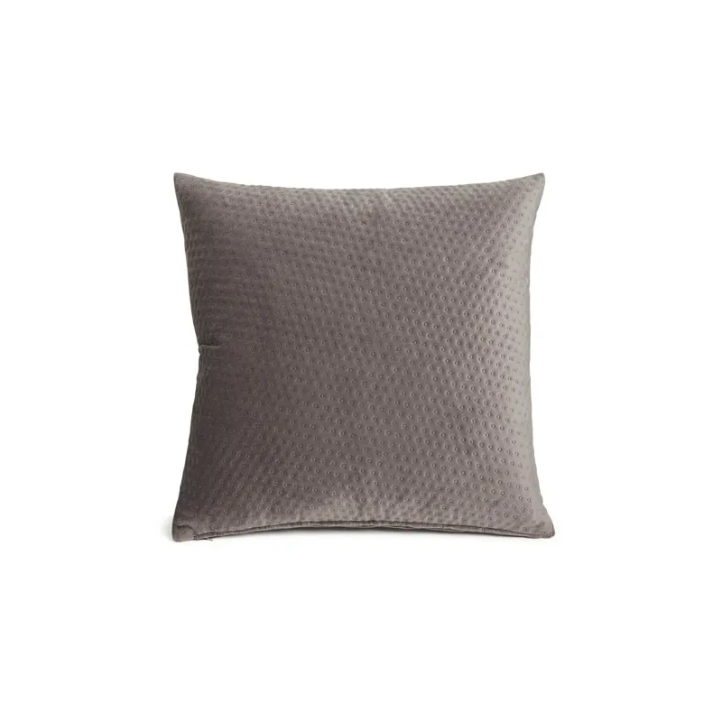 Housse d'oreiller velours chevrons taupe BlanClarence®