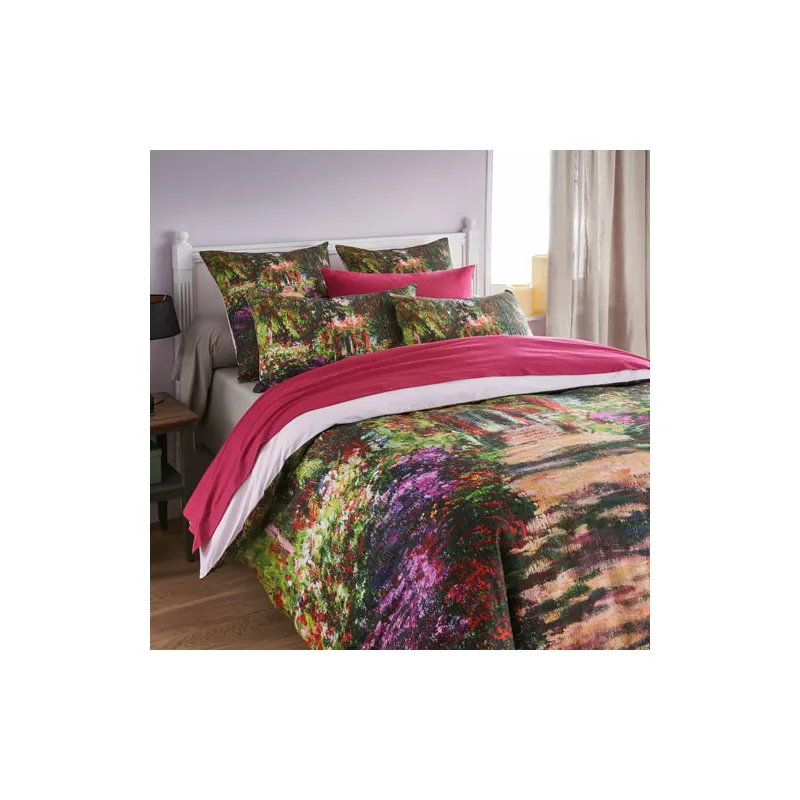 Housse de couette Monet - "L'allée dans le jardin" BlanClarence®