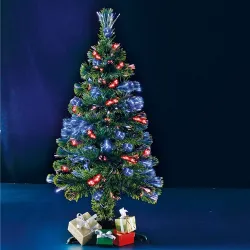 Le sapin de Noël en fibres optiques