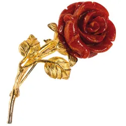 La broche rose corail