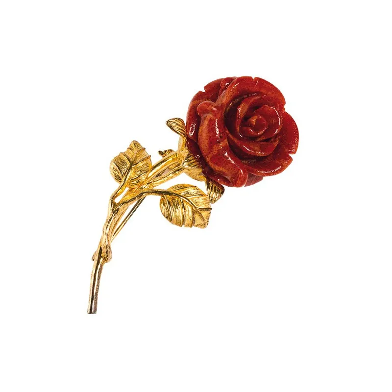 La broche rose corail