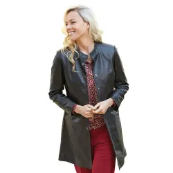 Manteau cuir 3/4