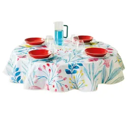 Toile cirée jardin d’hiver ronde