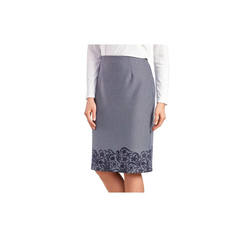 Jupe pied-de-poule droite