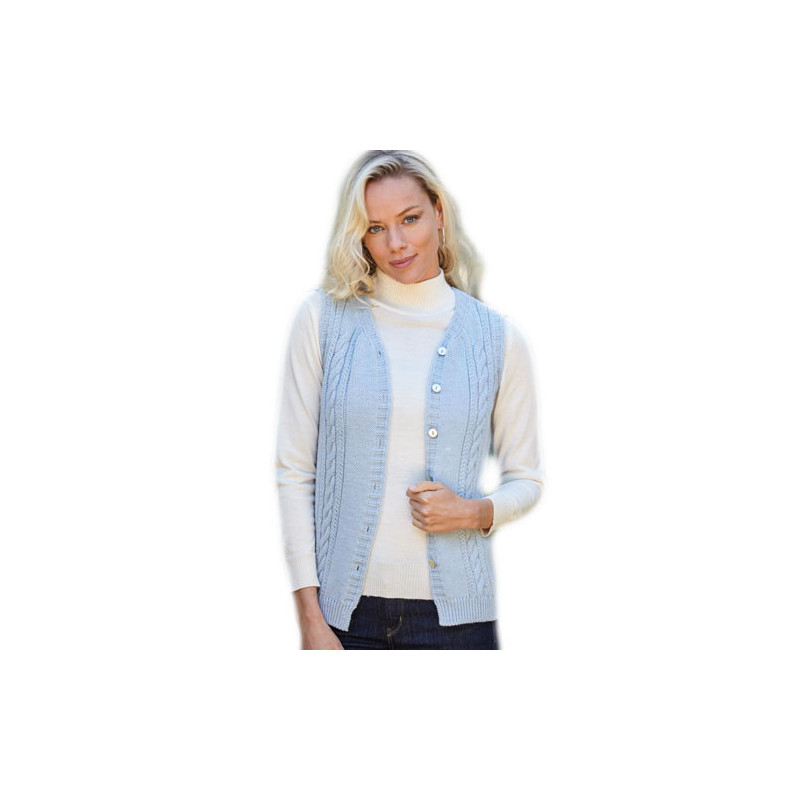 Gilet sans manches Torsades