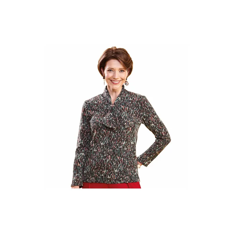 Tunique maille col cravate