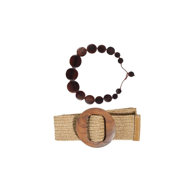 Ceinture & collier bois Havana