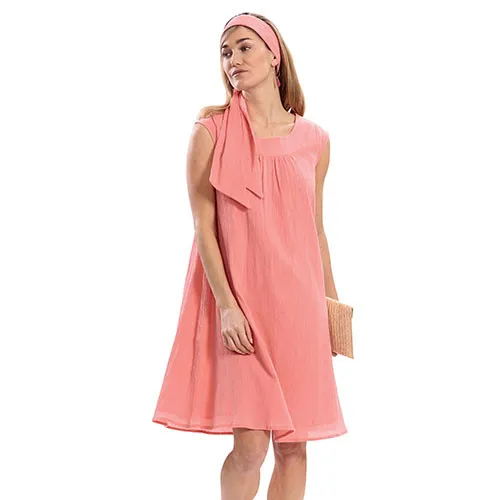 Robe crépon Corail