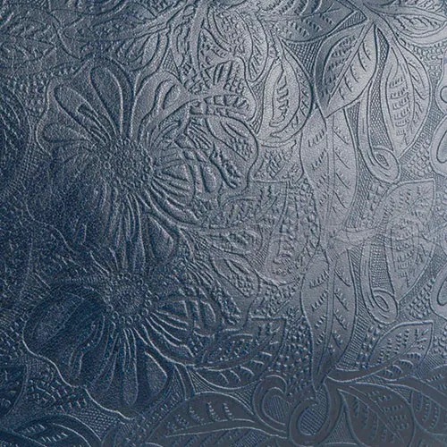 Sac cuir embossé saphir