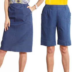 Jupe et bermuda denim
