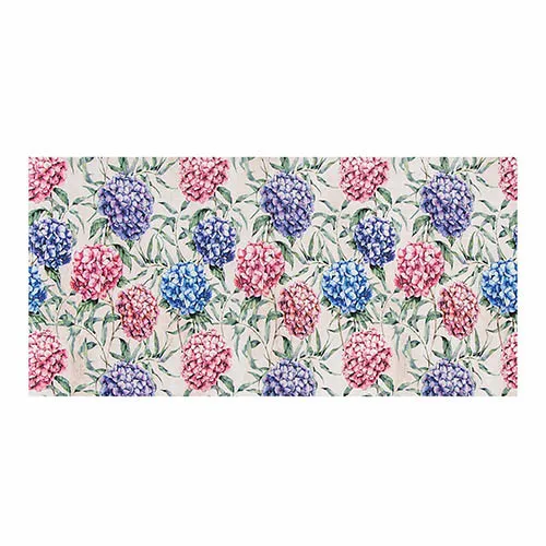 Grand tapis microfibre Hortensias