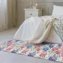 Grand tapis microfibre Hortensias