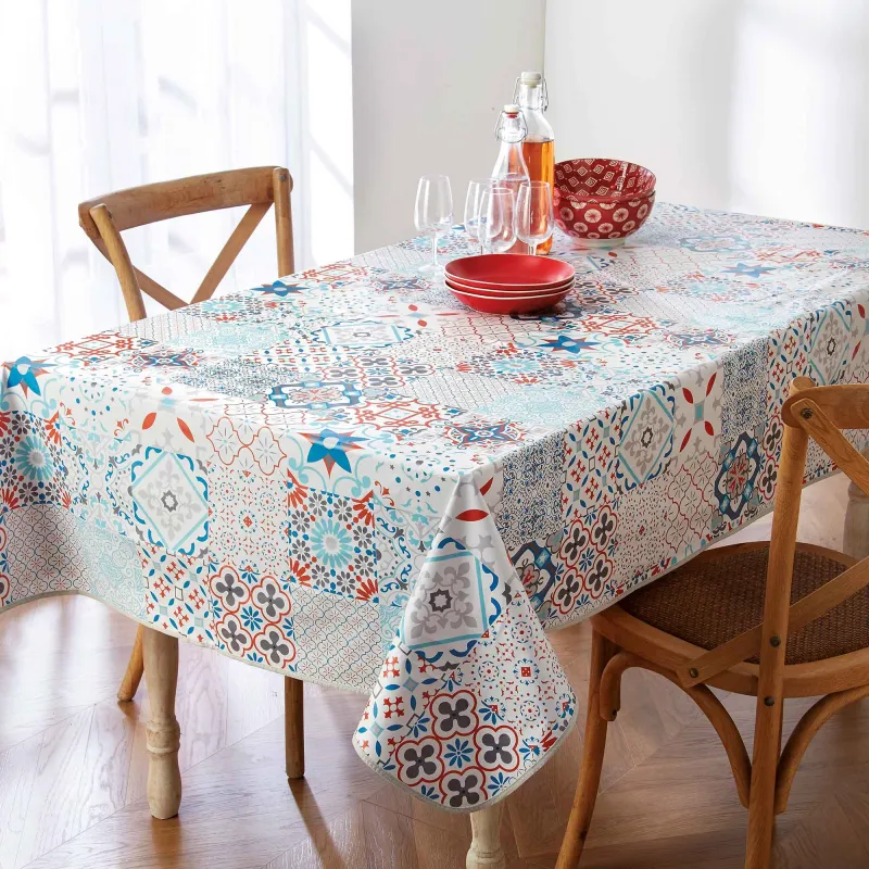 Toile cirée "Carreaux de ciment" rectangulaire