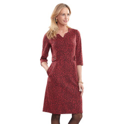 Robe jacquard fleur de grenat