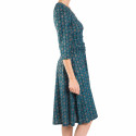 Robe drapée éclat de turquoise (3)