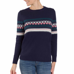Pull jacquard bleu-Méribel