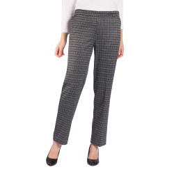 Pantalon extensible à carreaux