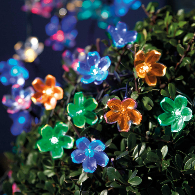 Guirlande solaire "Fleurs de lumière"