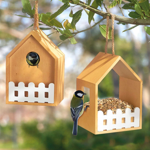 Nichoir et mangeoire à oiseaux