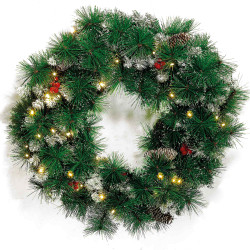 Couronne de noël lumineuse