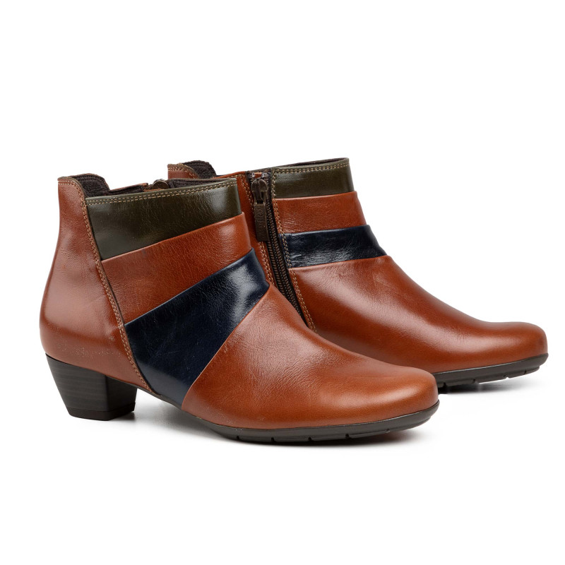 Bottines cuir trio