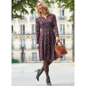 Robe imprimé fleuri extensible infroissable