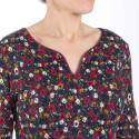 Robe imprimé fleuri extensible infroissable