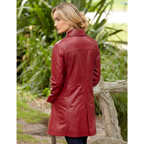 Veste ¾ amincissante en cuir