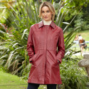 Veste ¾ amincissante en cuir