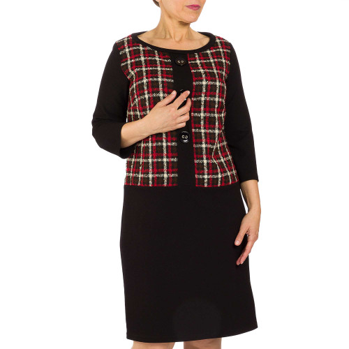 Robe carreaux tweedés