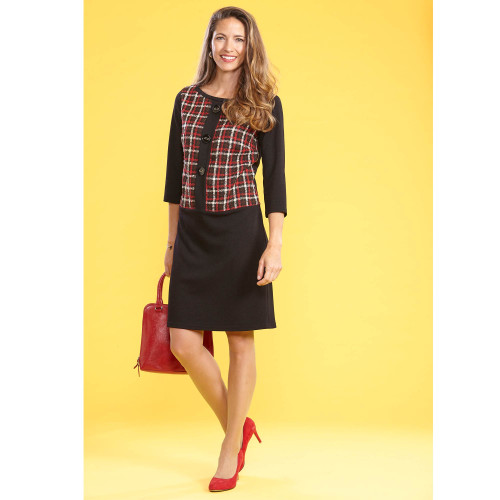 Robe carreaux tweedés